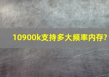 10900k支持多大频率内存?