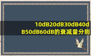 10dB、20dB、30dB、40dB、50dB、60dB的衰减量分别是多少倍???