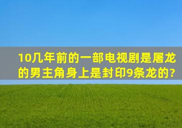 10几年前的一部电视剧,是屠龙的,男主角身上是封印9条龙的?