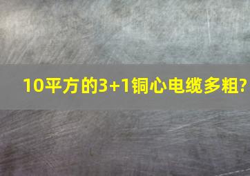 10平方的3+1铜心电缆多粗?