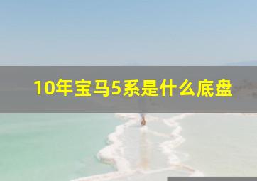 10年宝马5系是什么底盘