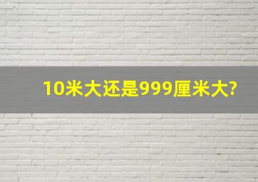 10米大还是999厘米大?