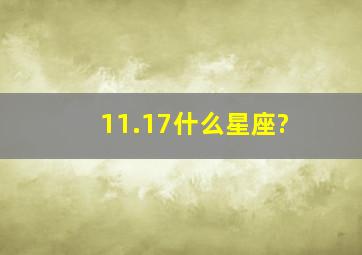 11.17什么星座?