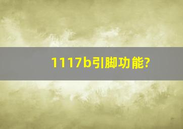 1117b引脚功能?