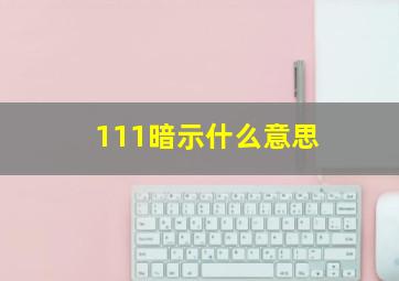 111暗示什么意思