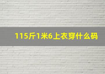 115斤1米6上衣穿什么码