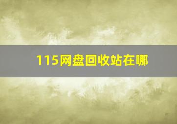 115网盘回收站在哪