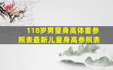 118岁男童身高体重参照表,最新儿童身高参照表