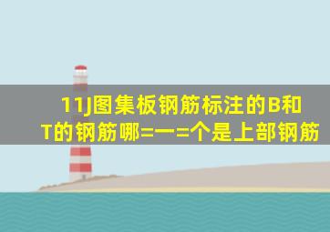 11J图集板钢筋标注的B和T的钢筋哪=一=个是上部钢筋