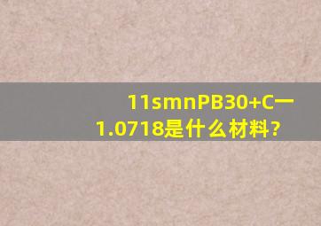 11smnPB30+C一1.0718是什么材料?