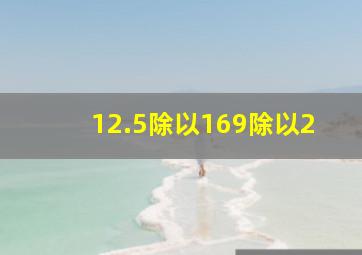 12.5除以169除以2