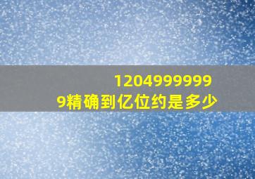 12049999999精确到亿位约是多少