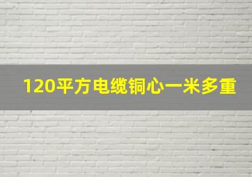 120平方电缆铜心一米多重