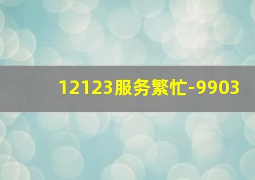 12123服务繁忙-9903