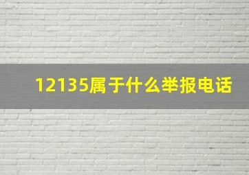 12135属于什么举报电话