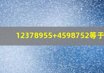 12378955+4598752等于多少