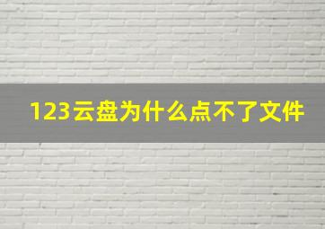 123云盘为什么点不了文件