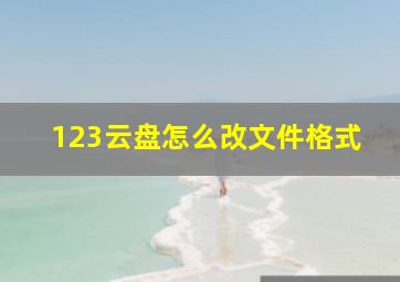 123云盘怎么改文件格式