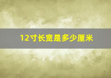 12寸长宽是多少厘米