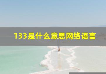 133是什么意思网络语言