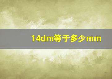 14dm等于多少mm