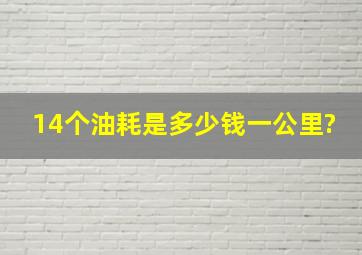 14个油耗是多少钱一公里?