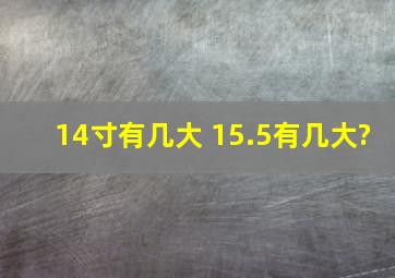 14寸有几大 15.5有几大?