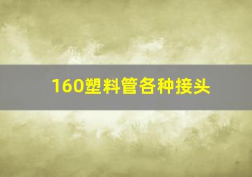 160塑料管各种接头