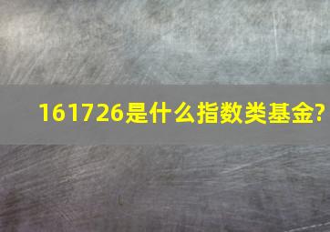 161726是什么指数类基金?