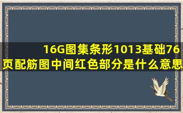 16G图集条形(1013)基础76页配筋图中间红色部分是什么意思?