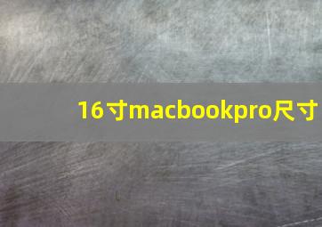 16寸macbookpro尺寸