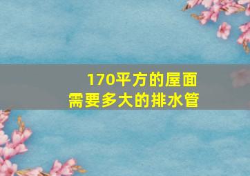 170平方的屋面需要多大的排水管