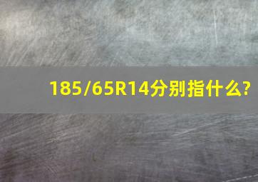 185/65R14分别指什么?