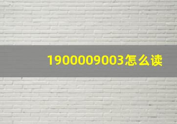 1900009003怎么读(