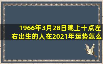 1966年3月28日晚上十点左右出生的人在2021年运势怎么样?