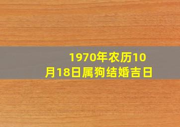 1970年农历10月18日属狗结婚吉日