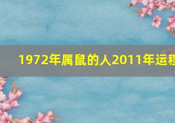 1972年属鼠的人2011年运程