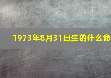 1973年8月31出生的什么命