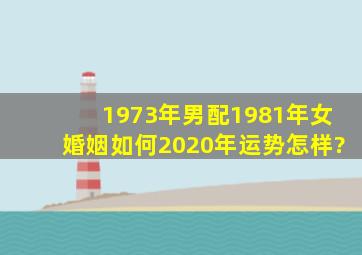 1973年男配1981年女婚姻如何2020年运势怎样?