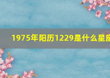 1975年阳历1229是什么星座