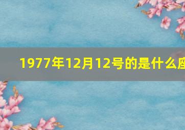 1977年12月12号的是什么座