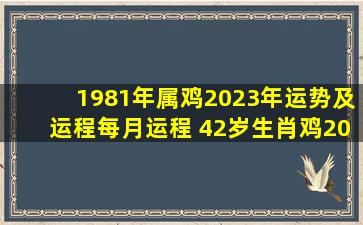 1981年属鸡2023年运势及运程每月运程 42岁生肖鸡2023年每月运势...