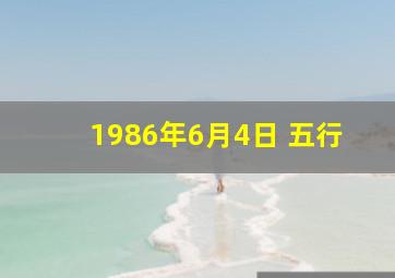 1986年6月4日 五行