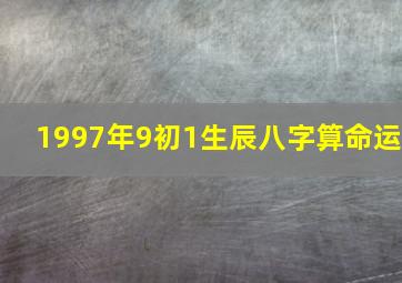 1997年9初1生辰八字算命运