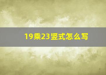 19乘23竖式怎么写