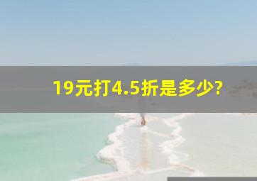 19元打4.5折是多少?