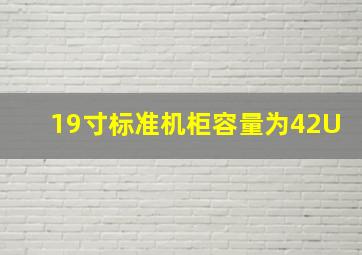 19寸标准机柜,容量为42U