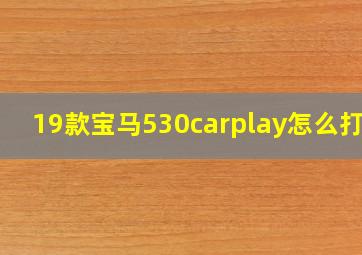 19款宝马530carplay怎么打开