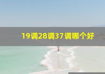 19调28调37调哪个好