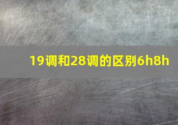 19调和28调的区别6h8h 